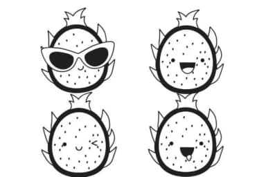 Dragon Fruit Emojis Dingbats by Illustration Ink — Dingbats Font — thumbnail 4