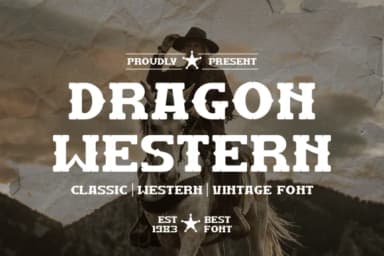Dragon Western by qrdesignstd — Slab Serif Font — thumbnail 1