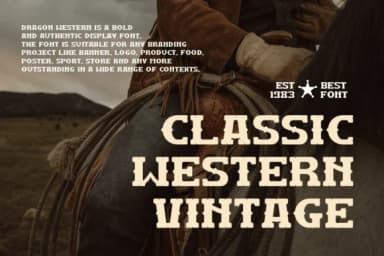 Dragon Western by qrdesignstd — Slab Serif Font — thumbnail 2