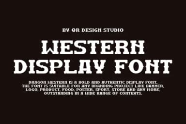 Dragon Western by qrdesignstd — Slab Serif Font — thumbnail 4