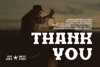 Dragon Western by qrdesignstd — Slab Serif Font — thumbnail 7