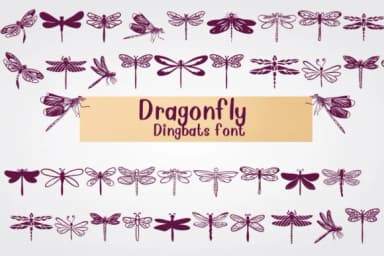 Dragonfly by Nongyao — Dingbats Font — thumbnail 1