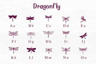 Dragonfly by Nongyao — Dingbats Font — thumbnail 2