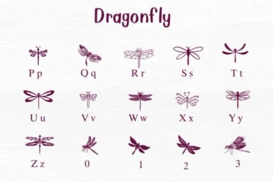 Dragonfly by Nongyao — Dingbats Font — thumbnail 3