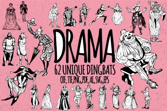Drama by Minimalistartstudio — Dingbats Font