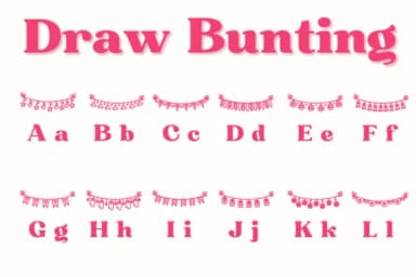 Draw Bunting by Chonada — Dingbats Font — thumbnail 2