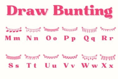 Draw Bunting by Chonada — Dingbats Font — thumbnail 3