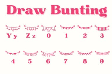 Draw Bunting by Chonada — Dingbats Font — thumbnail 4
