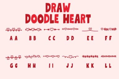 Draw Doodle Heart by Chonada — Dingbats Font — thumbnail 2