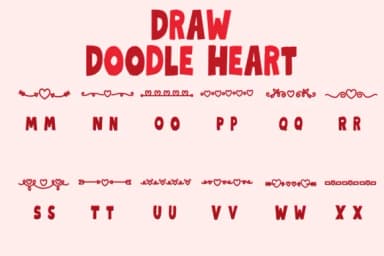 Draw Doodle Heart by Chonada — Dingbats Font — thumbnail 3