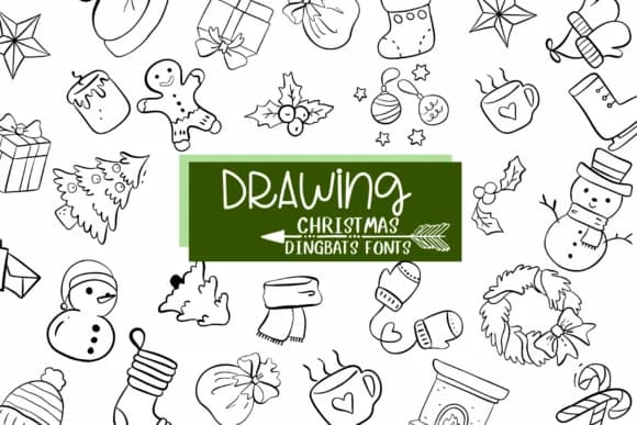 Drawing Christmas by Sirinart — Dingbats Font