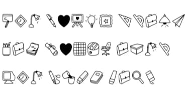 Drawing Tools by YandiDesigns — Dingbats Font — thumbnail 6