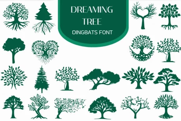Dreaming Tree by Heartcraft Atelier — Dingbats Font