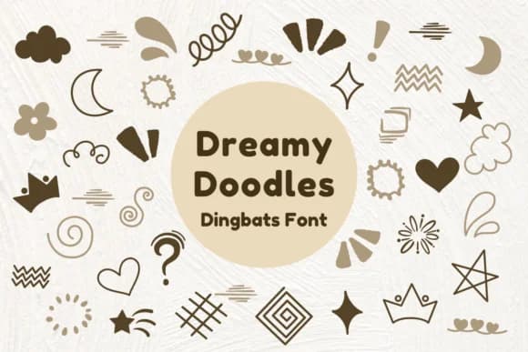 Dreamy Doodles by Nun Sukhwan — Dingbats Font