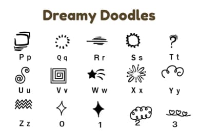Dreamy Doodles by Nun Sukhwan — Dingbats Font — thumbnail 6