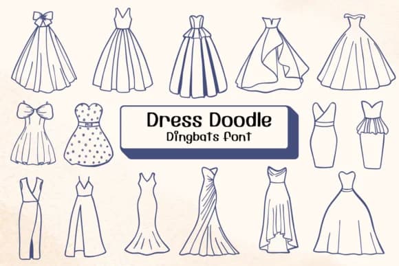 Dress Doodle Font by Ketsarin — Dingbats Font