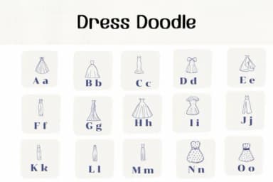 Dress Doodle Font by Ketsarin — Dingbats Font — thumbnail 2