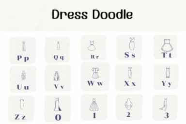 Dress Doodle Font by Ketsarin — Dingbats Font — thumbnail 3