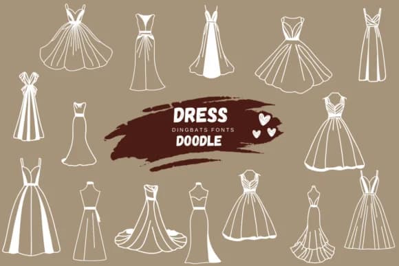 Dress Doodle by Suphitchaya — Dingbats Font