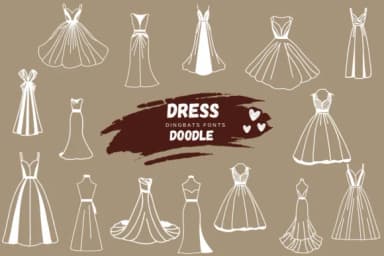 Dress Doodle by Suphitchaya — Dingbats Font — thumbnail 1