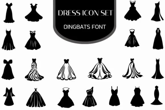 Dress Icon Set by Heartcraft Atelier — Dingbats Font