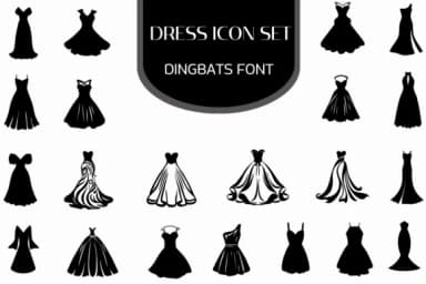 Dress Icon Set by Heartcraft Atelier — Dingbats Font — thumbnail 1