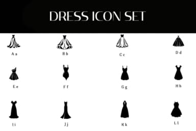 Dress Icon Set by Heartcraft Atelier — Dingbats Font — thumbnail 2