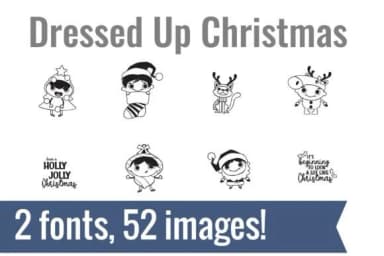 Dressed Up Christmas Dingbats by Illustration Ink — Dingbats Font — thumbnail 1