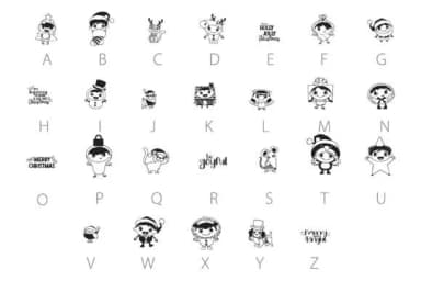 Dressed Up Christmas Dingbats by Illustration Ink — Dingbats Font — thumbnail 4