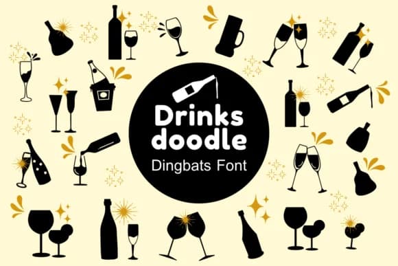 Drinks Doodle by Nun Sukhwan — Dingbats Font