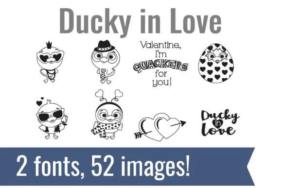 Ducky in Love by Illustration Ink — Dingbats Font