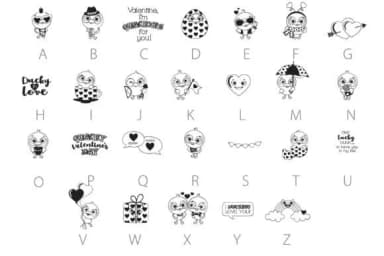 Ducky in Love by Illustration Ink — Dingbats Font — thumbnail 3