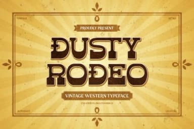 Dusty Rodeo by Flawless And Co — Slab Serif Font — thumbnail 1