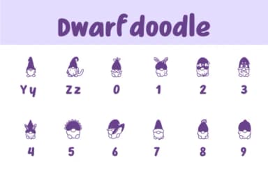 Dwarf Doodle by Chonada — Dingbats Font — thumbnail 4