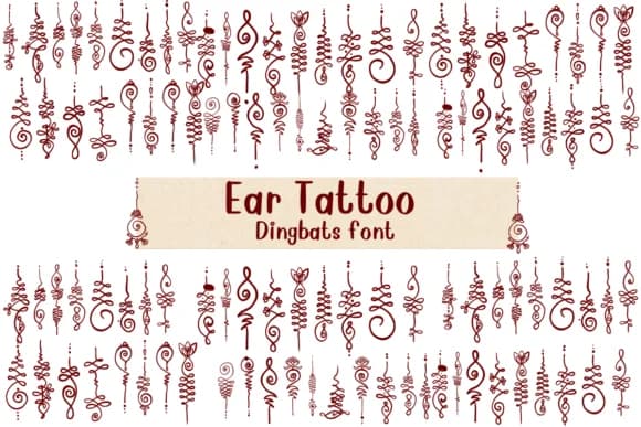 Ear Tattoo by Nongyao — Dingbats Font