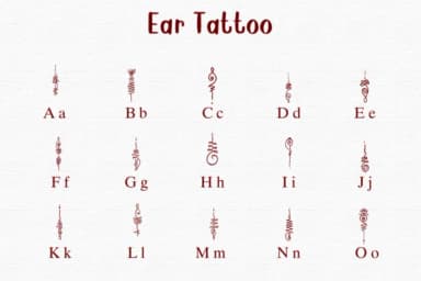 Ear Tattoo by Nongyao — Dingbats Font — thumbnail 2