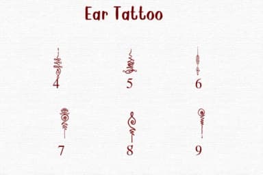 Ear Tattoo by Nongyao — Dingbats Font — thumbnail 4