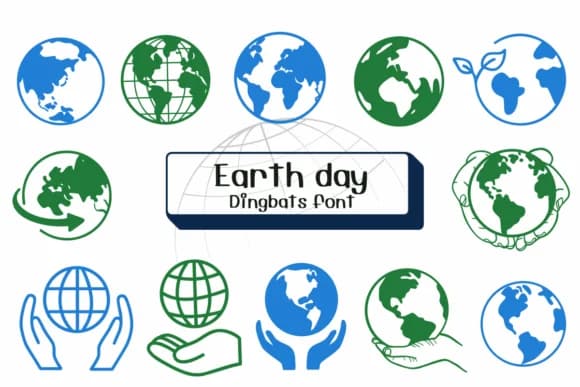 Earth Day by Ketsarin — Dingbats Font