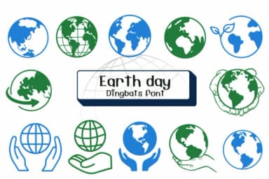 Earth Day by Ketsarin — Dingbats Font — thumbnail 1