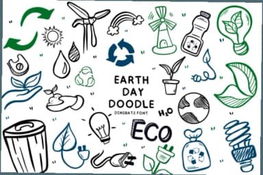 Earth Day Doodle by Bee piyanuch — Dingbats Font — thumbnail 1