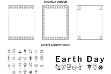Earth Day Doodle by digitalplannerland — Dingbats Font — thumbnail 6