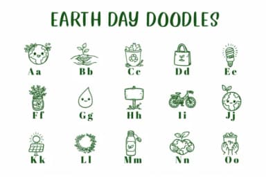 Earth Day Doodles by CHANOK — Dingbats Font — thumbnail 2