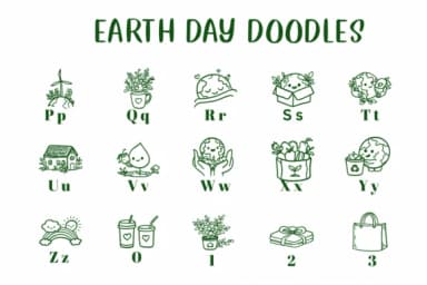 Earth Day Doodles by CHANOK — Dingbats Font — thumbnail 3
