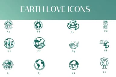 Earth Love Icons by Heartcraft Atelier — Dingbats Font — thumbnail 2