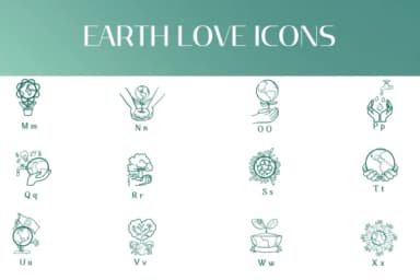 Earth Love Icons by Heartcraft Atelier — Dingbats Font — thumbnail 3