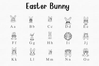 Easter Bunny by Nongyao — Dingbats Font — thumbnail 2