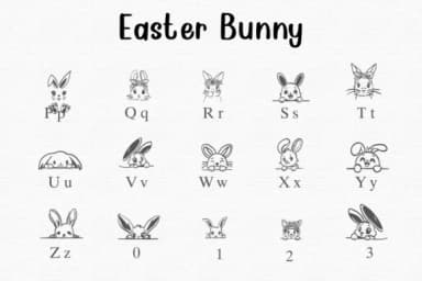 Easter Bunny by Nongyao — Dingbats Font — thumbnail 3
