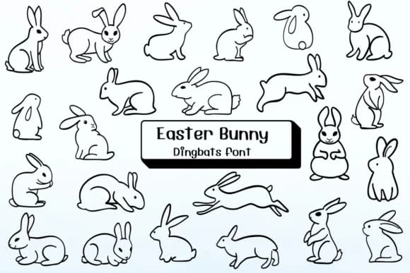 Easter Bunny by Ketsarin — Dingbats Font