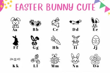 Easter Bunny Cute by CHANOK — Dingbats Font — thumbnail 2