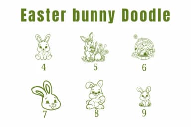 Easter Bunny Doodle by Suphitchaya — Dingbats Font — thumbnail 4